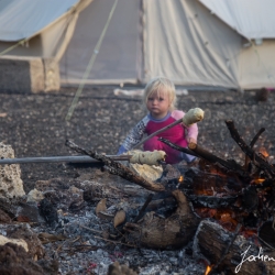 Barbecue an unserer eigenen Feuerstelle vor unserem Zelt