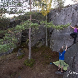 Kathi Schilling klettert "JAA sva, fb 5"